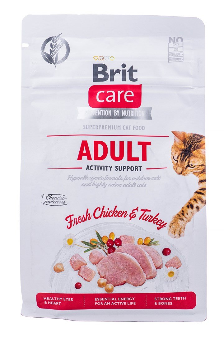 Sausas ėdalas katėms Brit Care Cat GF Adult Activity Support, 0.4 kg