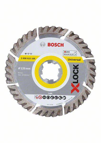 Deimantinis segmentinis pjovimo diskas BOSCH X-Lock, 125 x 2,0 x 22,23 mm, universalus-1