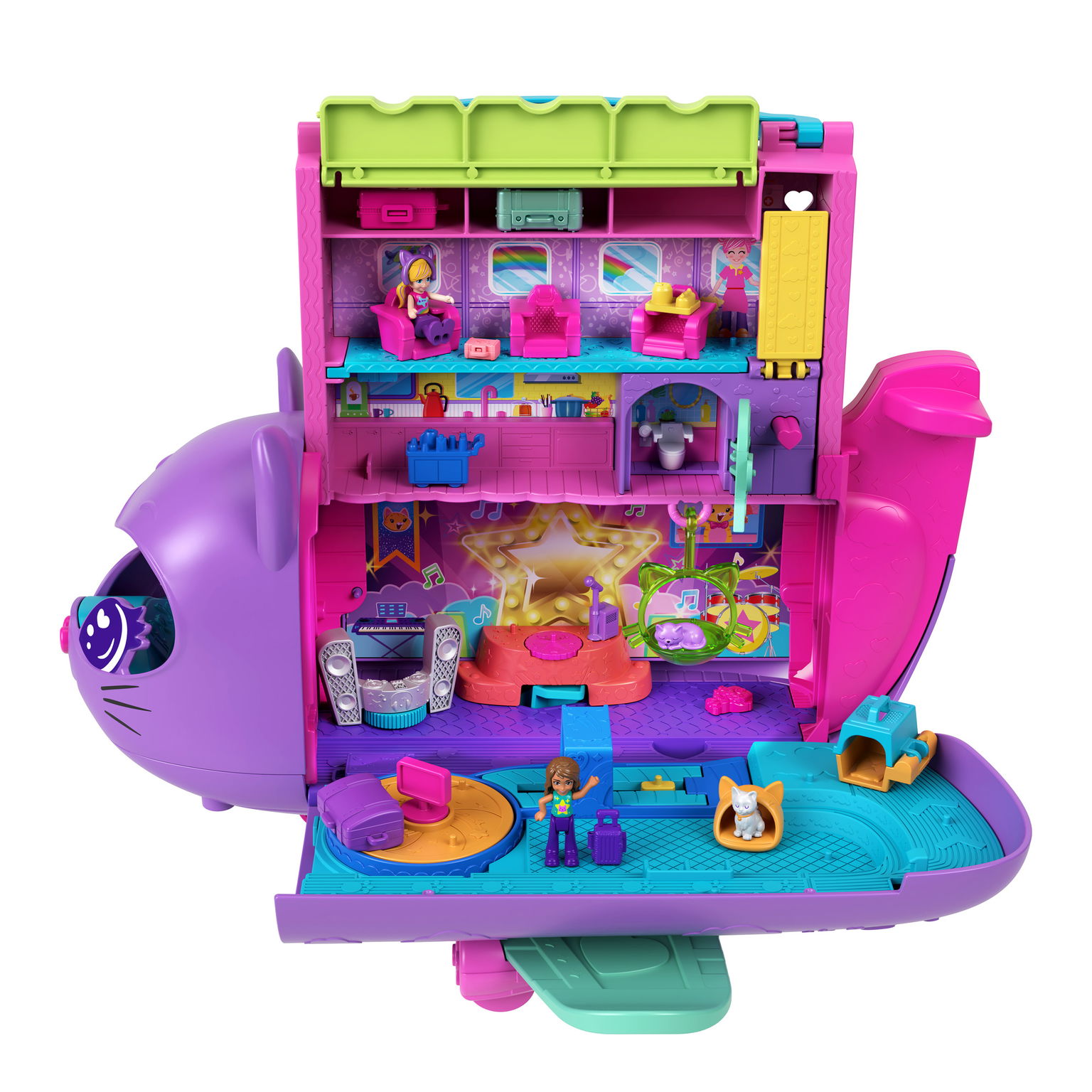 Polly Pocket katinėlio lėktuvo žaidimų rinkinys-2