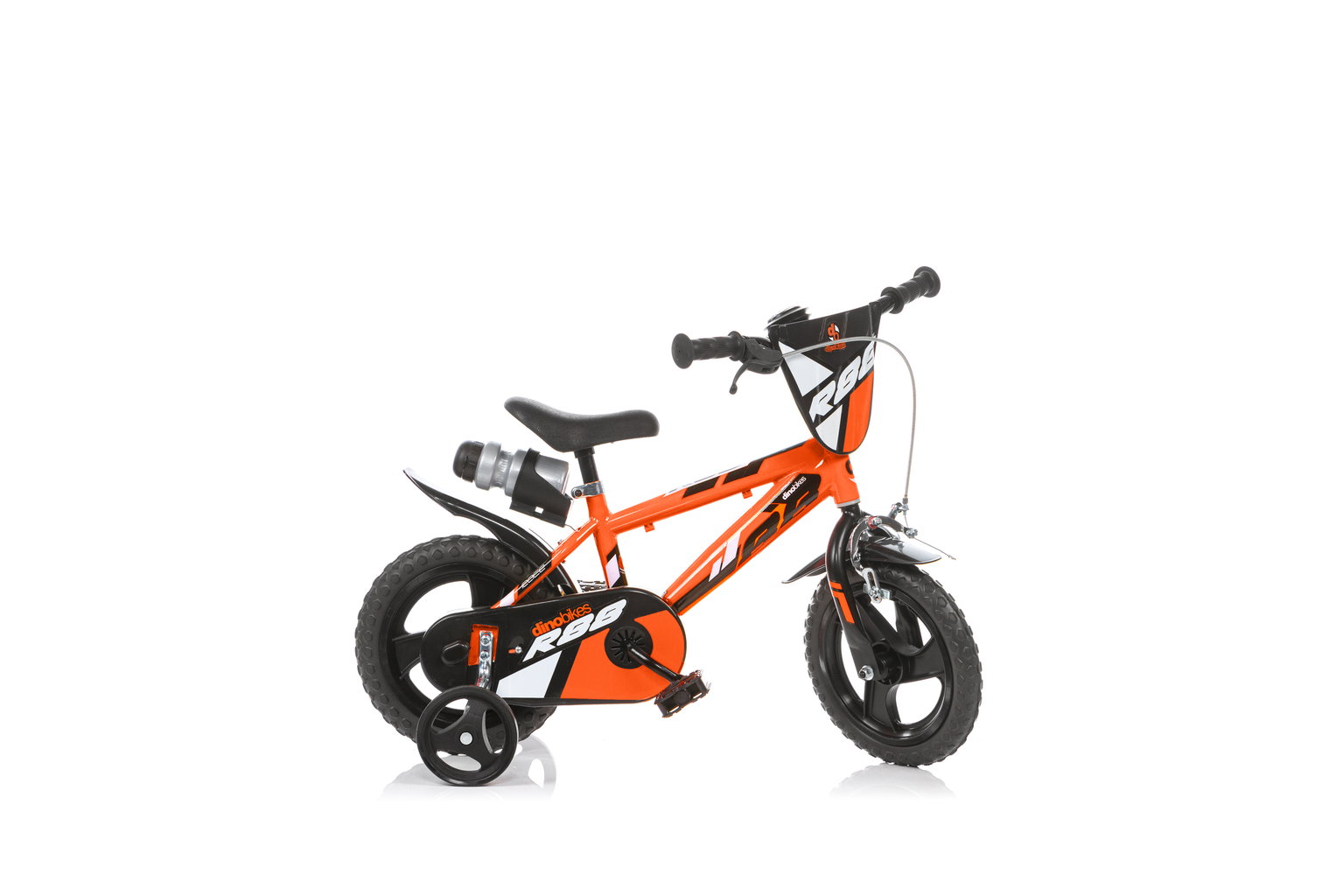 Vaikiškas dviratis Dino Bikes R88, juodas/oranžinis, 12"-0