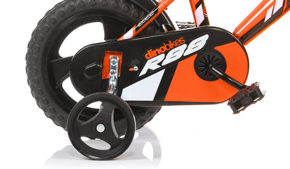 Vaikiškas dviratis Dino Bikes R88, juodas/oranžinis, 12" - 3
