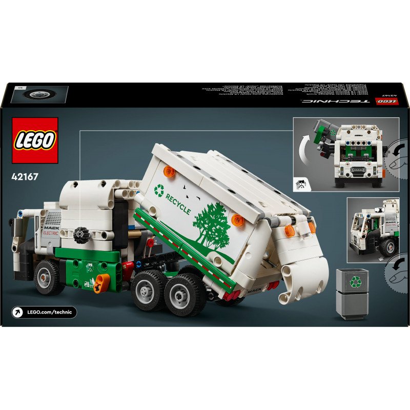 Konstruktorius LEGO Technic Mack® LR Electric Garbage Truck 42167 - 2