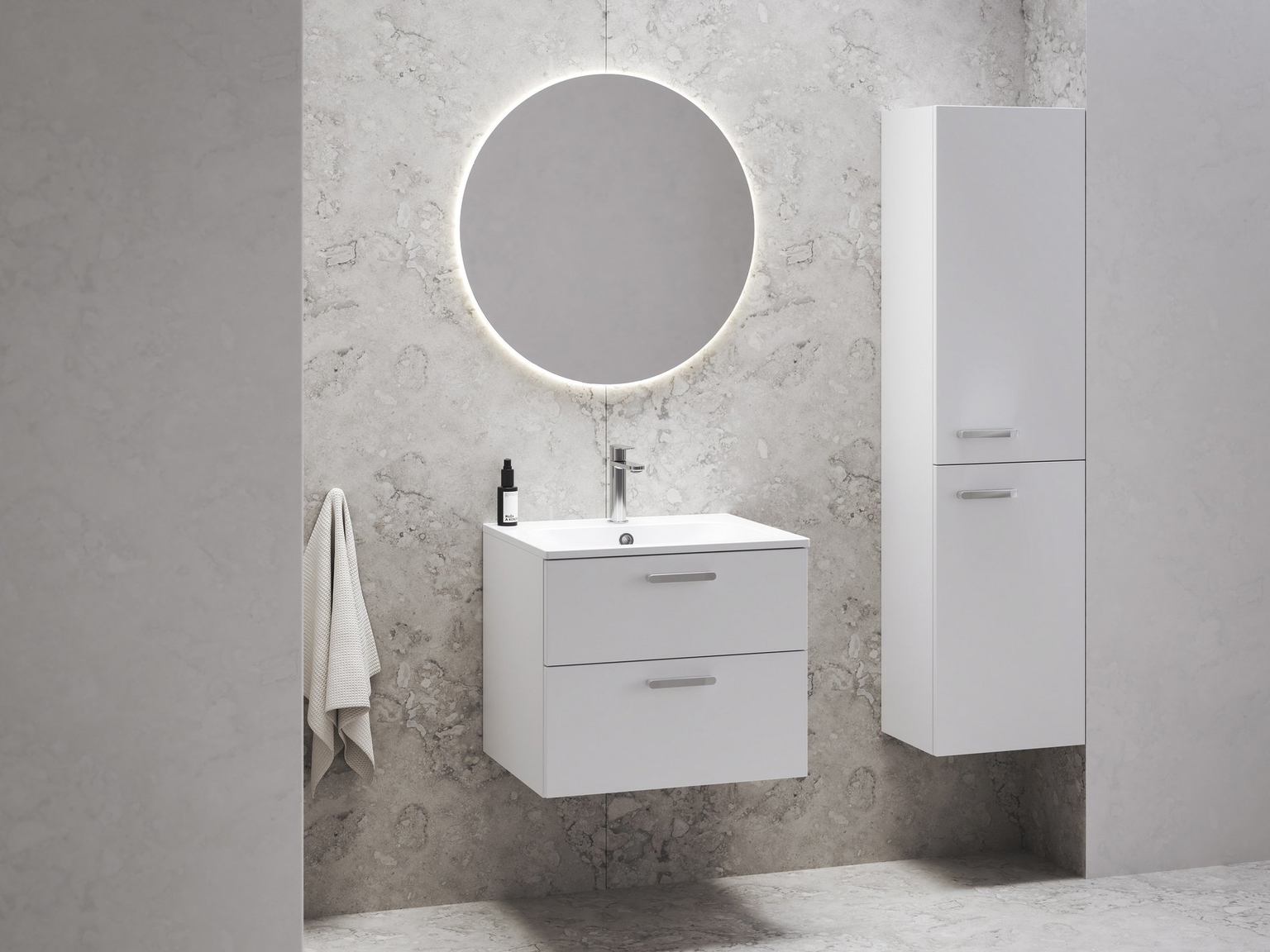 Apatinė vonios spintelė RAVAK SD Chrome II 80, baltos sp., chromo rankenėlė-0