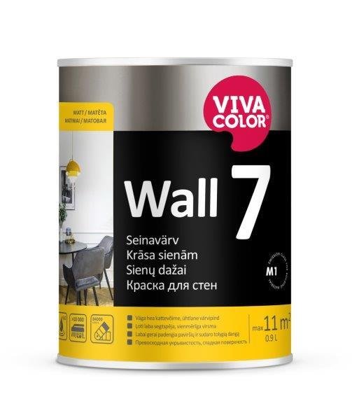 Sienų dažai VIVACOLOR WALL 7, C bazė, matiniai, 900 ml