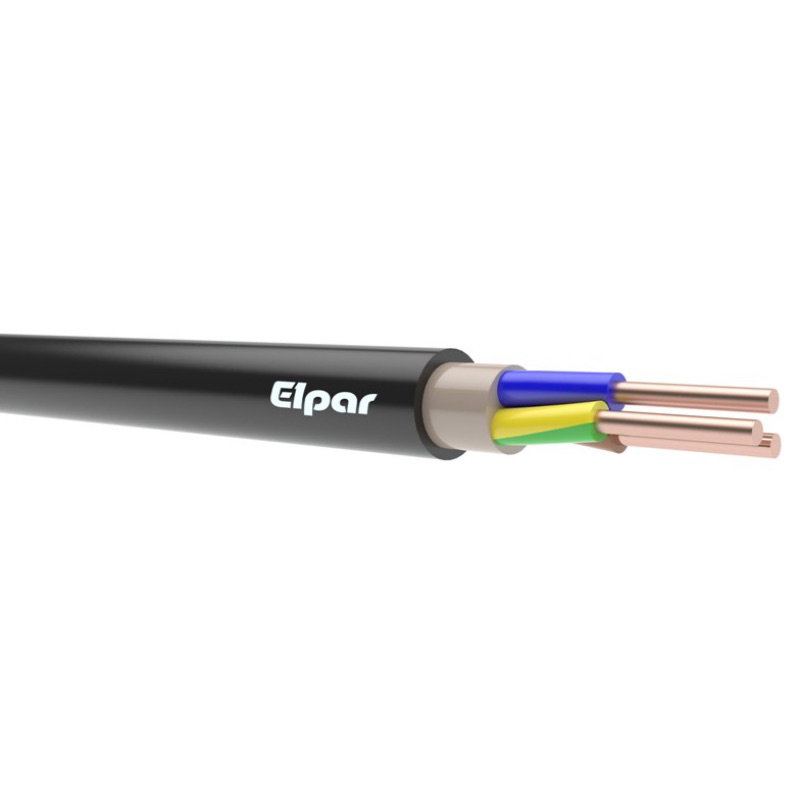 Instaliacinis kabelis, ELPAR CYKY, 3 x 2,5 mm², juodos sp, 50 m-0
