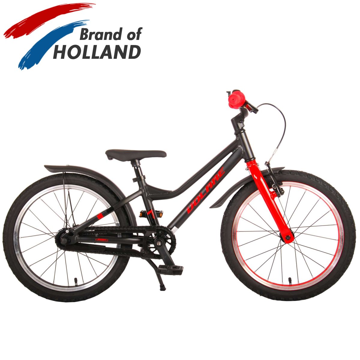 Vaikiškas dviratis VOLARE 18" Blaster (21870) juodas/raudonas - 1