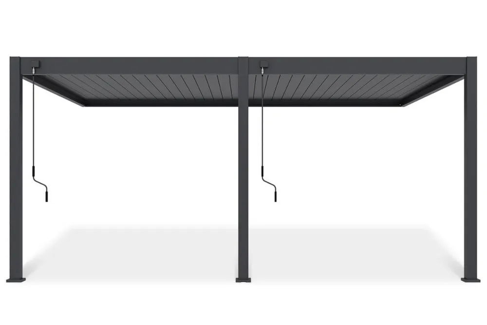 Pavėsinė Pergola DELUXE WALL 360x530x256 cm, Anthracite (montuojama prie sienos)-0