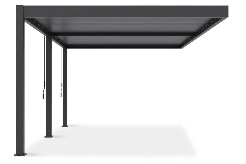Pavėsinė Pergola DELUXE WALL 360x530x256 cm, Anthracite (montuojama prie sienos) - 5