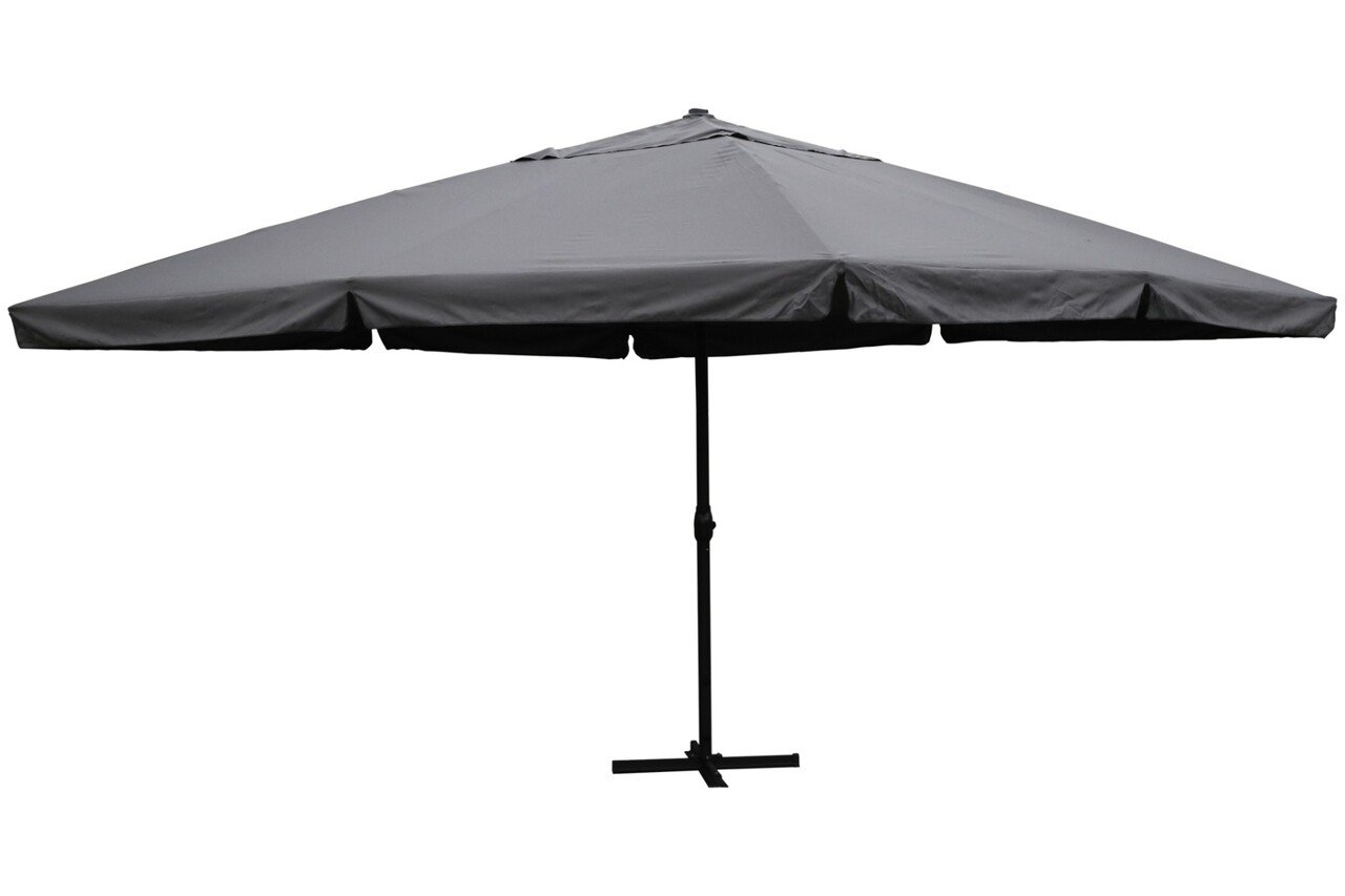 Lauko skėtis, 500 cm, kvadratinis, pilkas