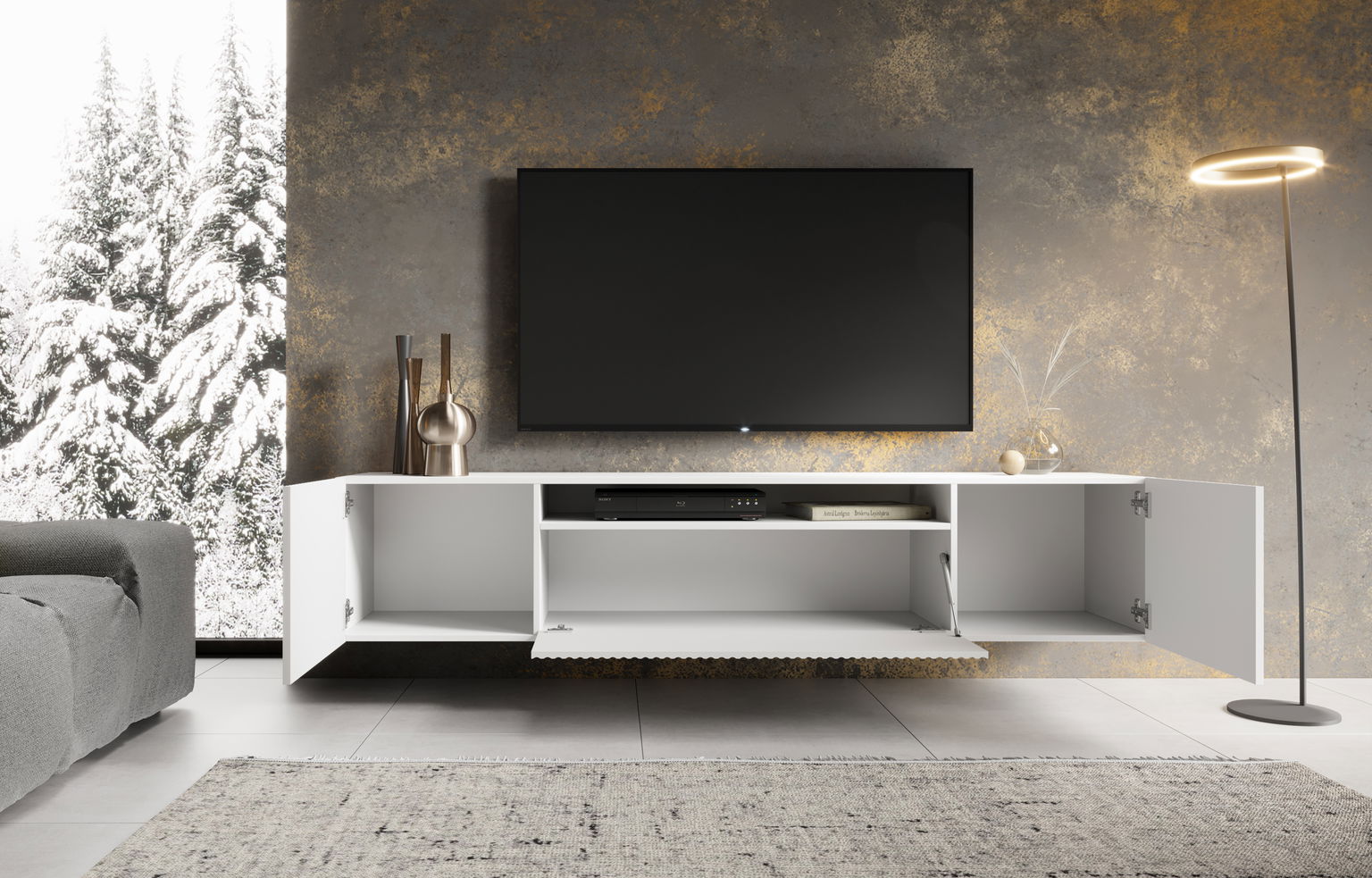 TV spintelė NOEMI, balta-1