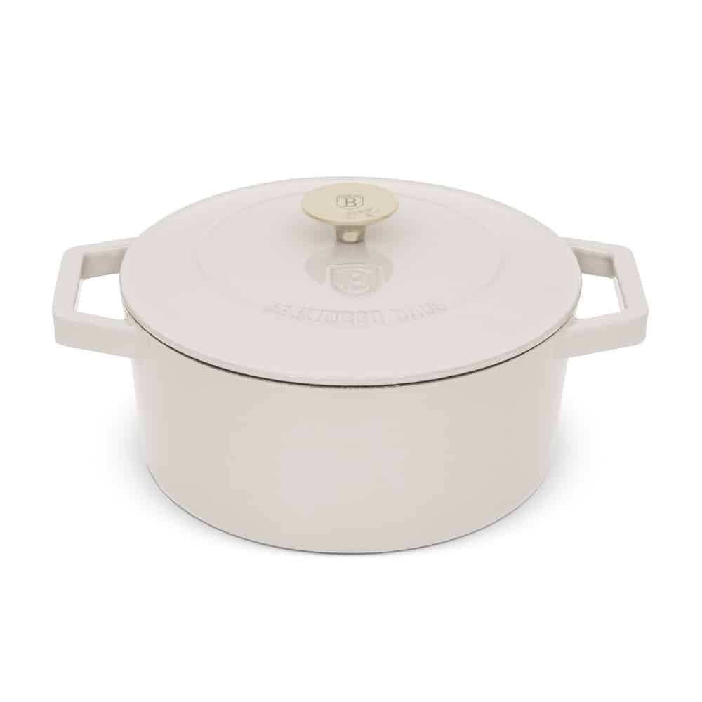 Ketaus troškinimo puodas BERLINGERHAUS SAHARA, kreminės sp., ø24 cm, 4,35 L-0