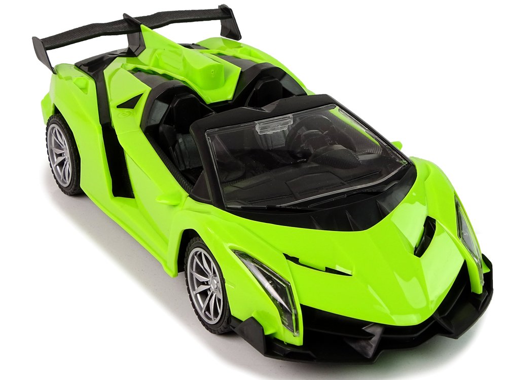 Sportinis automobilis su nuotolinio valdymo pultu, 1:18, žalias - 8