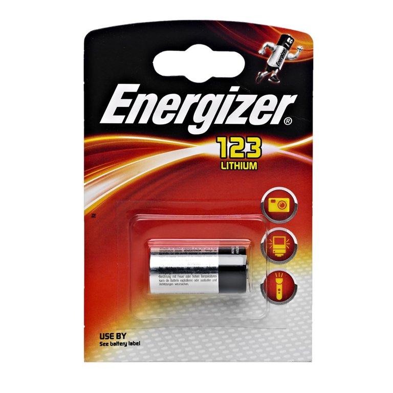 Elementas ENERGIZER Lithium, CR123 (CR17345, DL123A), 3V 1.5Ah, 1 vnt.-0