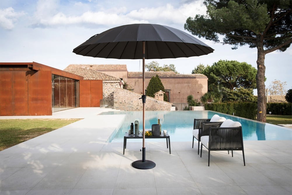Lauko skėtis PHUKET WOOD, 280 cm, Dark Grey-1