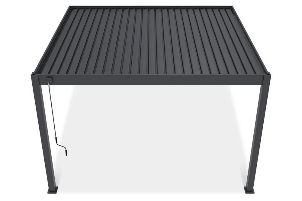Pavėsinė Pergola DELUXE WALL 360x400x256 cm, Anthracite (montuojama prie sienos) - 5