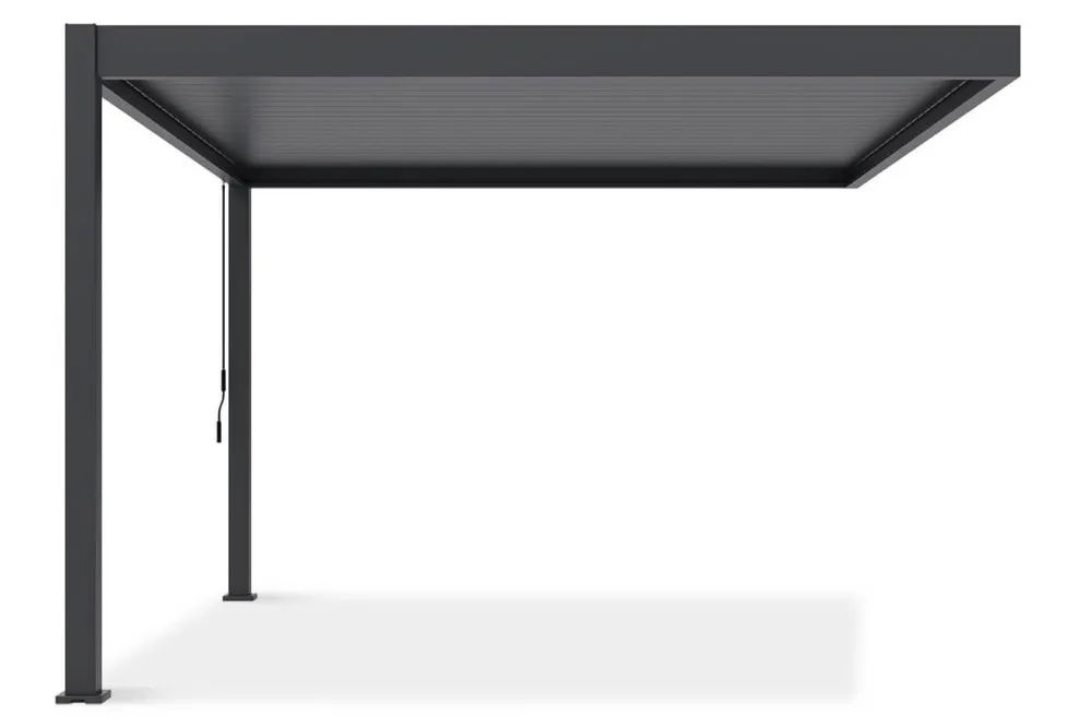 Pavėsinė Pergola DELUXE WALL 360x400x256 cm, Anthracite (montuojama prie sienos) - 4