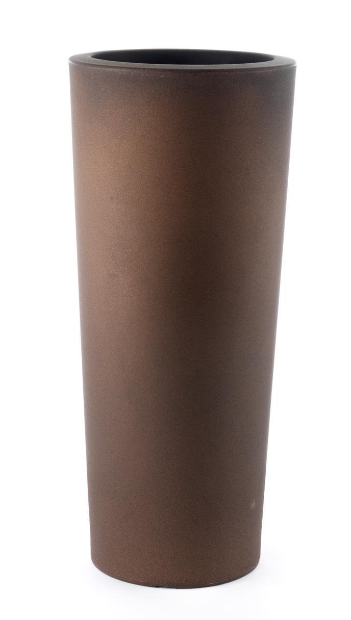 Plastikinis vazonas TERA SCHIO CONO 70, bronzos sp., 30 x 30 x 68 cm