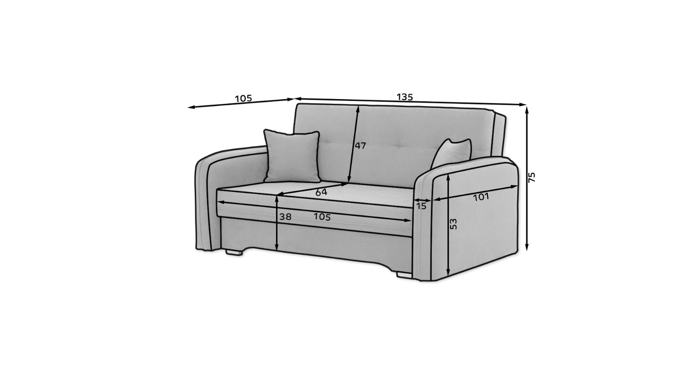 Sofa Laine, žalia - 2