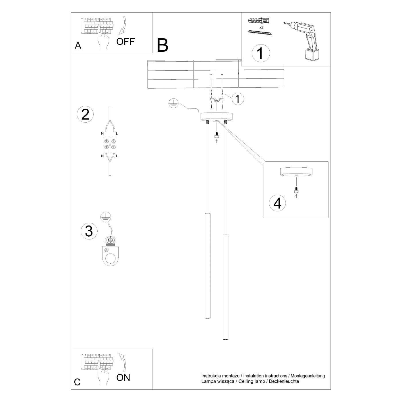 Pakabinamas šviestuvas SOLLUX PASTELO 2, G9, 2 x max 8W LED, smėlio - 6