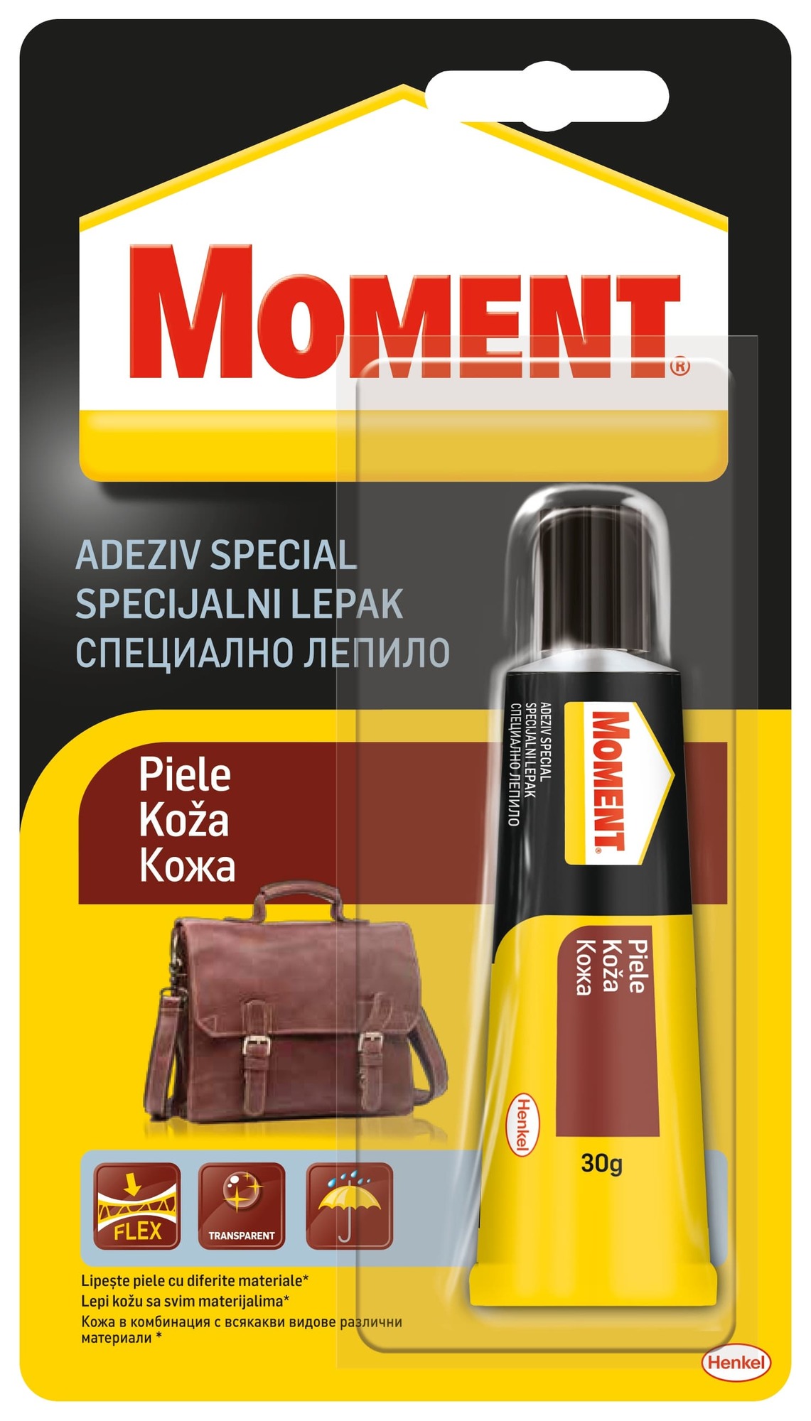 Kontaktiniai klijai odai MOMENT LEATHER, 30g-0