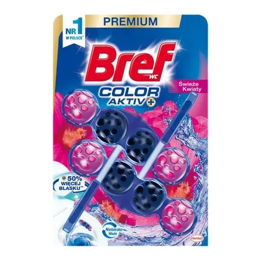 WC valiklis-gaiviklis BREF Color Auto Active Flower, 2 x 50 g