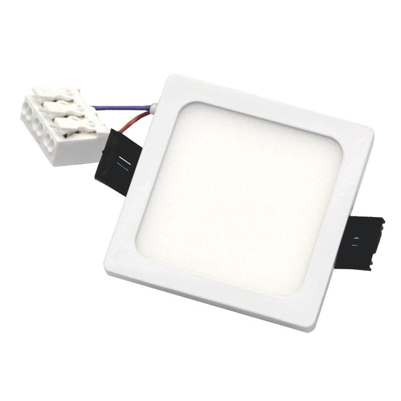 Įleidžiama LED panelė TOPE Split, 5 W, 325 lm, 4000K, IP44, baltos sp., kvadrato f. - 6