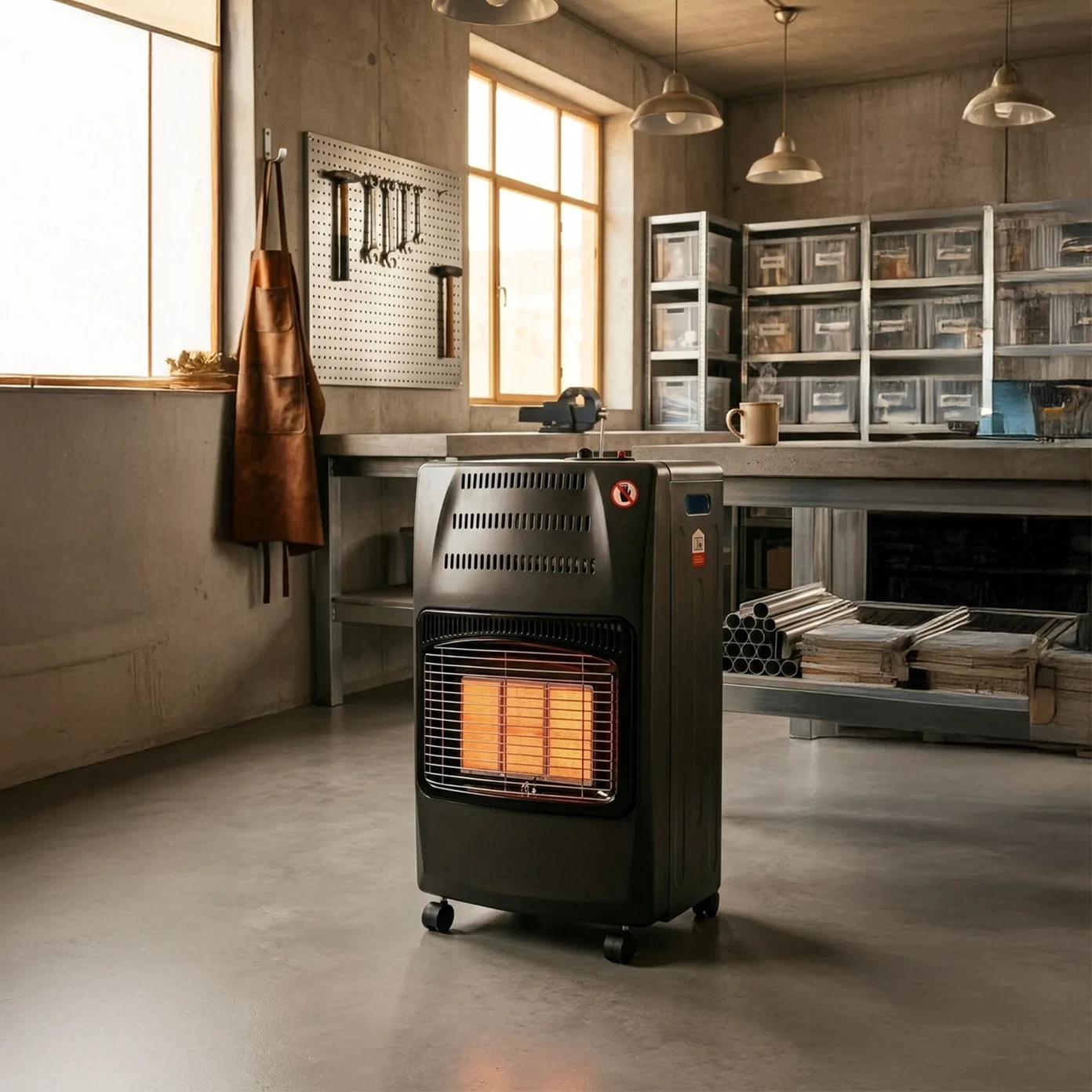 Dujinis šildytuvas WARM TECH WTCC4200-25, 4,2 kW, su reduktoriumi ir žarna - 4