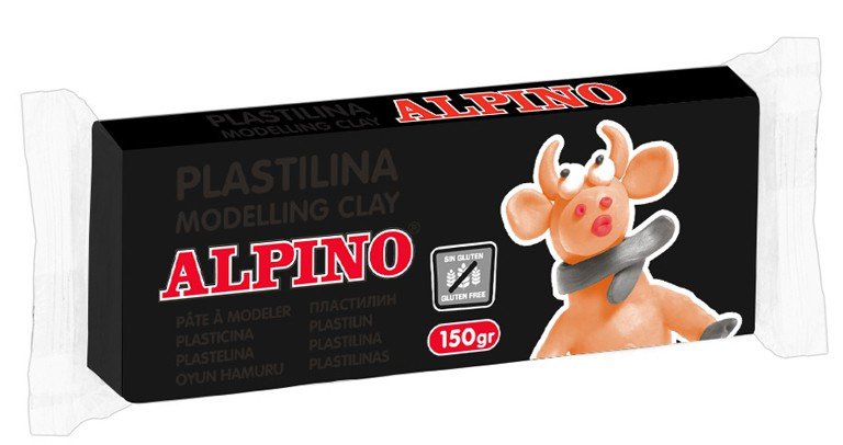 Plastilinas ALPINO, 150 g, juodas