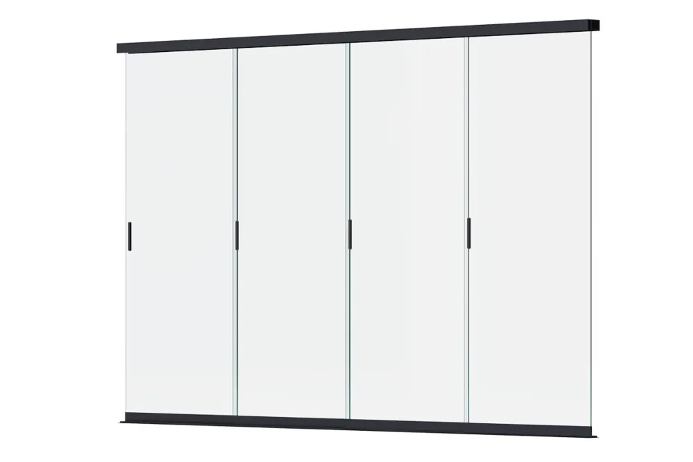 Stumdoma stiklinė sienelė pavėsinėms Pergola ELEGANCE/DELUXE/FUSION 4 m, antracito sp.-0