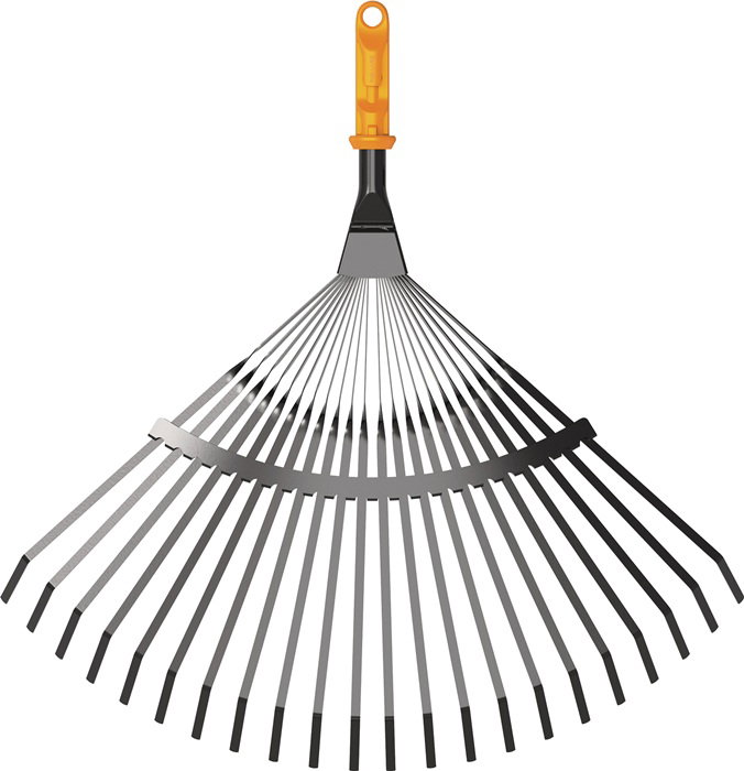 Vėduoklinis grėblys be koto FISKARS OneClick, 20 dantų, 43 cm-0