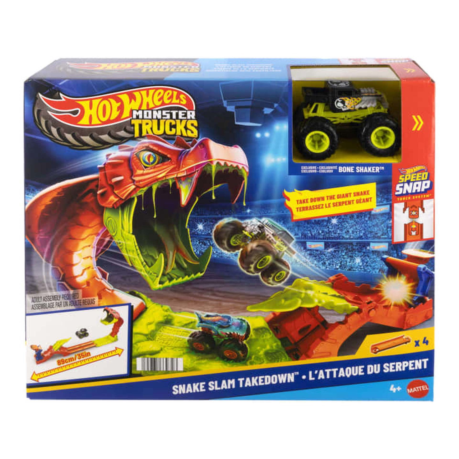 Automobilių trasa HOT WHEELS MONSTER TRUCKS „Gyvatės išsiveržimas“-0