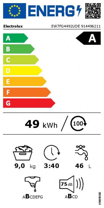 Skalbimo mašina su garų programa Electrolux EW7FG4492UDE, 9 kg - 5
