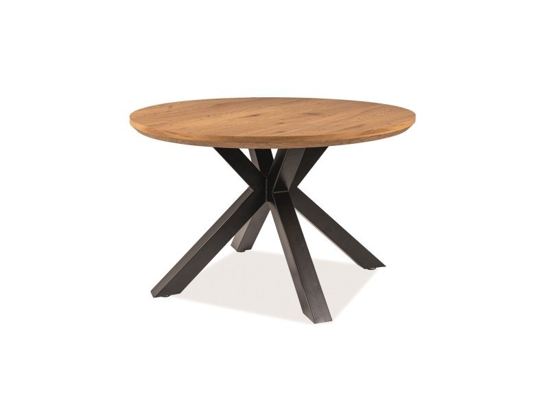 Valgomojo stalas RITMO, 120 cm, ąžuolo/juoda - 1