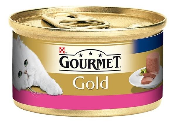 Konservuotas ėdalas katėms GOURMET GOLD, su jautiena, 85 g