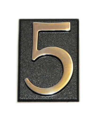 Buto numeris 5, 32 x 45, mm, plastikinis, chromo sp.-0