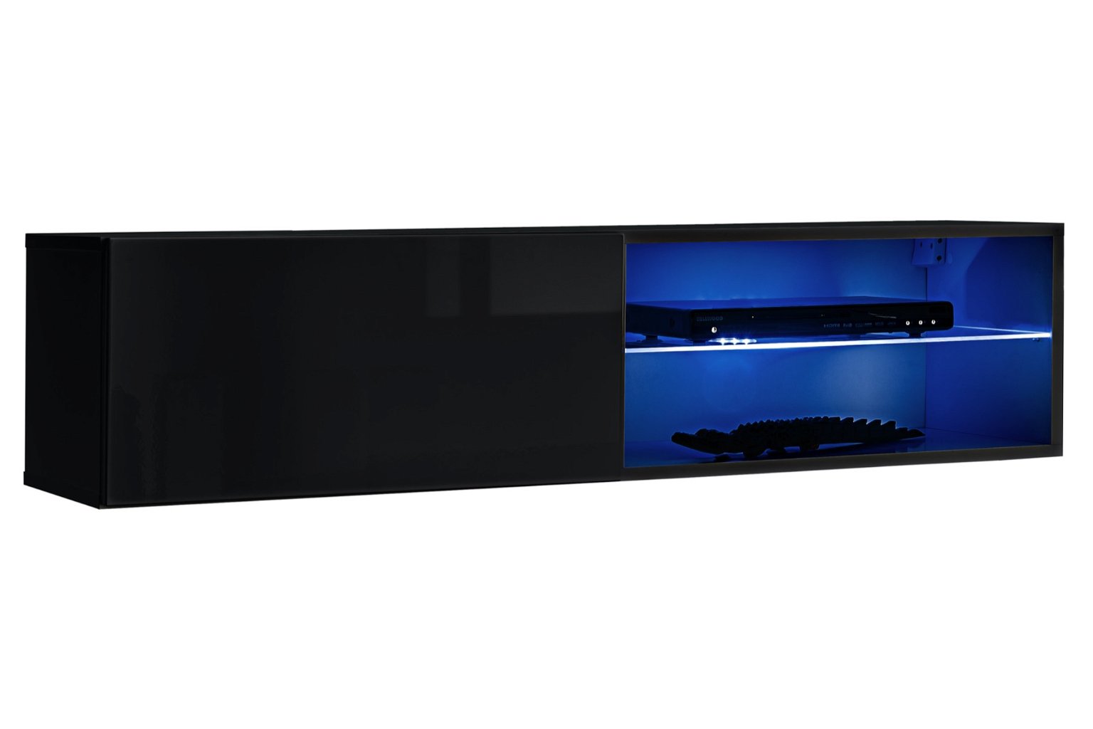 TV spintelė Switch RTV 4 su LED apšvietimu, juoda