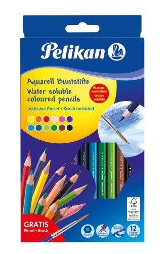 Akvareliniai spalvoti pieštukai, 12 spalvų