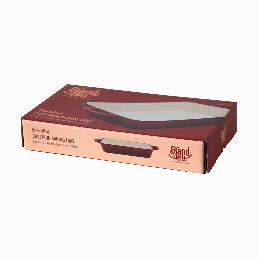 Ketaus kepimo indas GRAND FEU, emaliuotas, raudonos sp., 2 L - 3