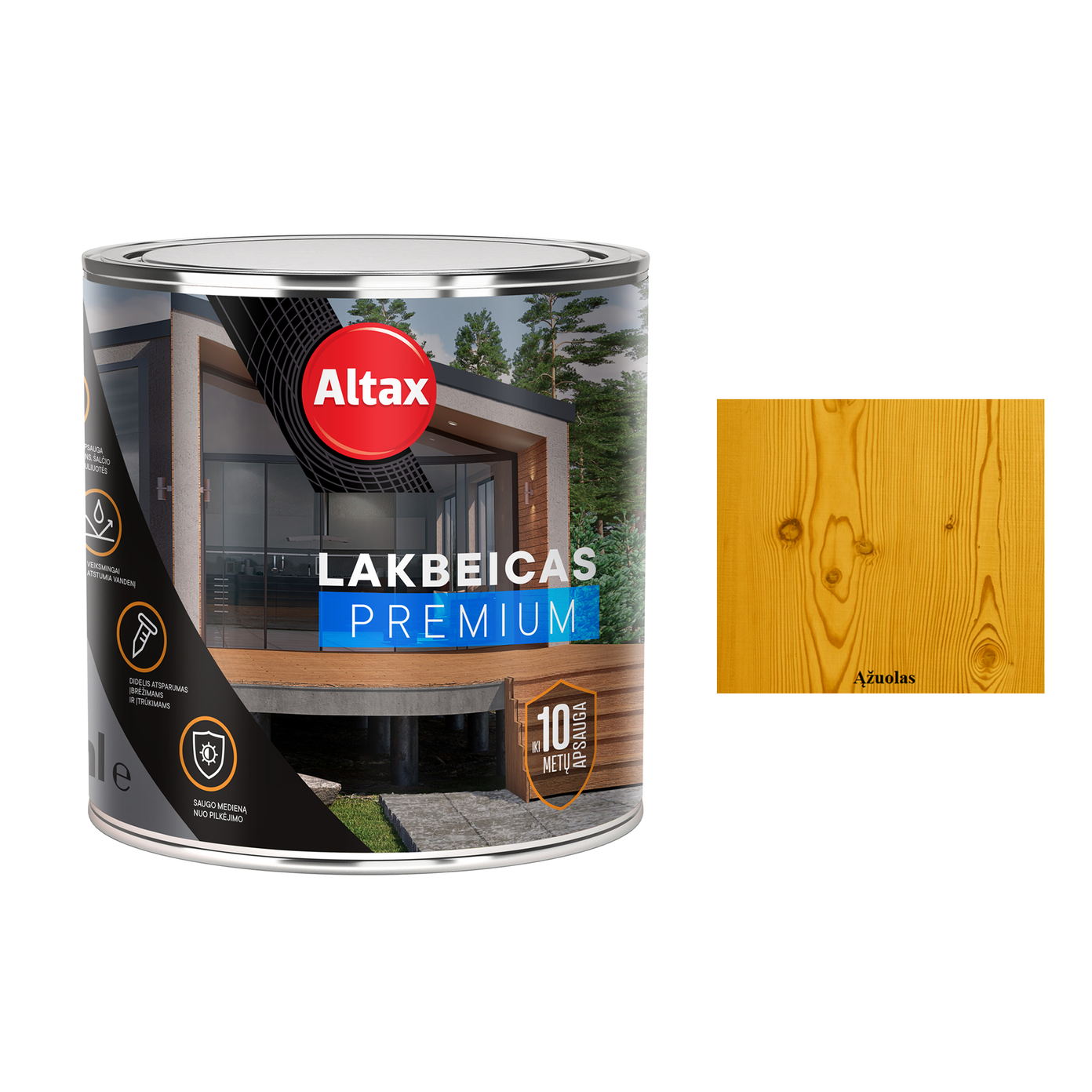 Medienos lakas su beicu ALTAX Premium, ąžuolo sp., 250 ml-0