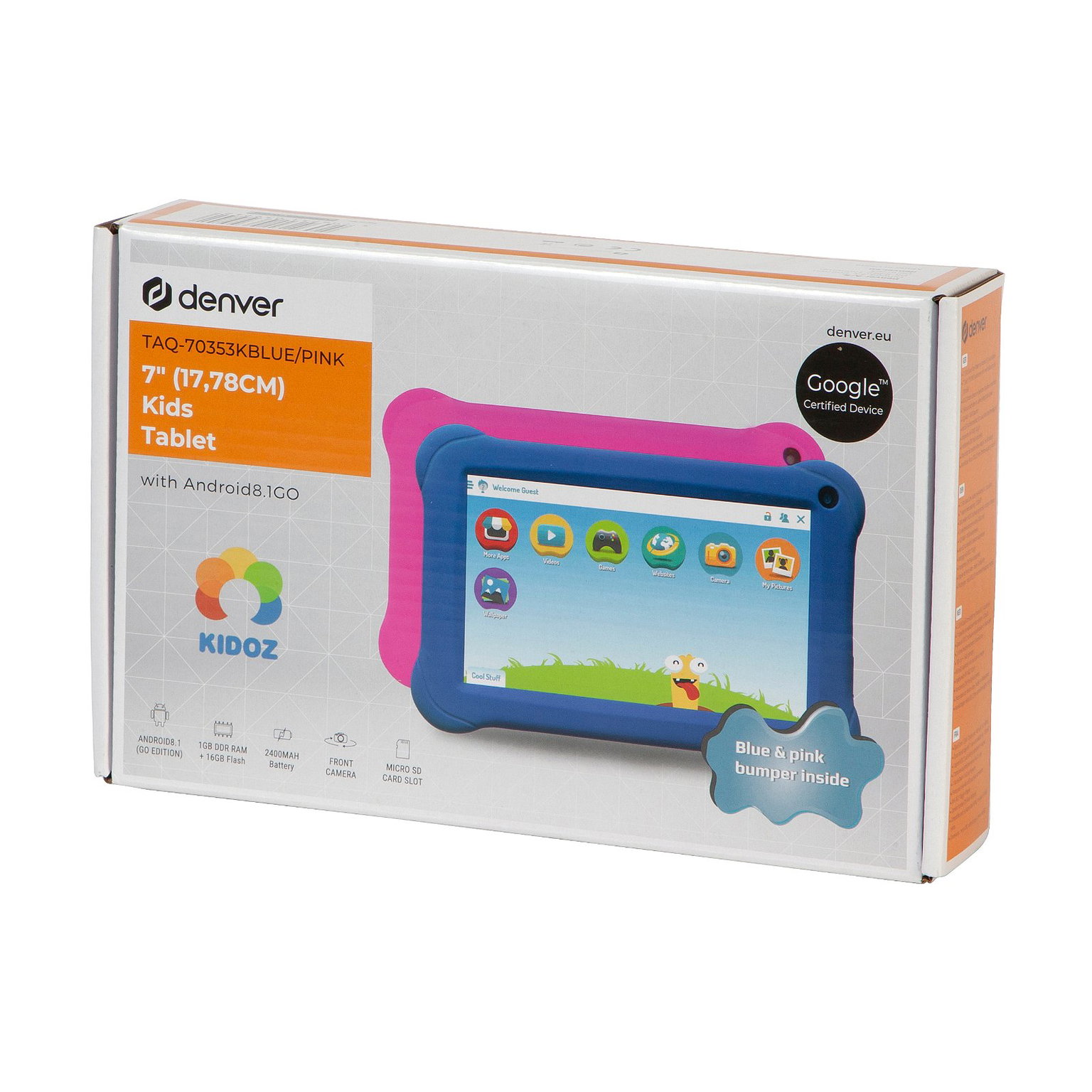 Planšetė Denver TAQ-70353K 7/16GB/1GB/WI-FI/ANDROID6/BLUE PINK - 2