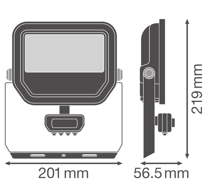 LED prožektorius LEDVANCE FL GEN4 IP66 27/41W 4000K 4000/6000lm su judesio davikliu juodas - 4