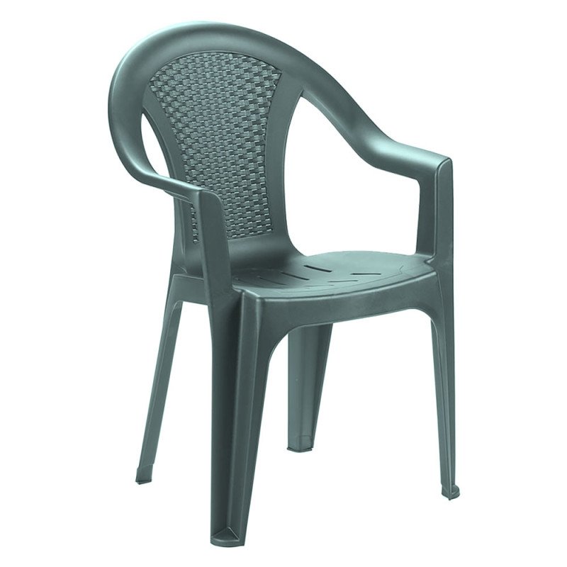 Plastikinė kėdė lauko ISCHIA, 54 x 56 x 81 cm, žalios sp.