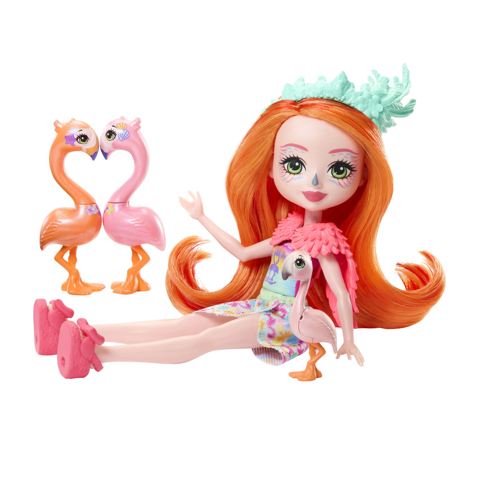 Lėlė Enchantimals  herojų flamingų šeima - 2