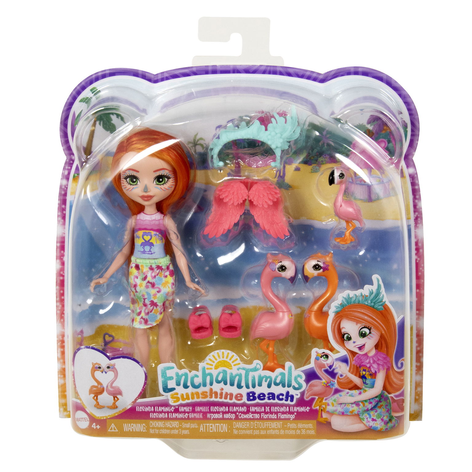 Lėlė Enchantimals  herojų flamingų šeima - 6