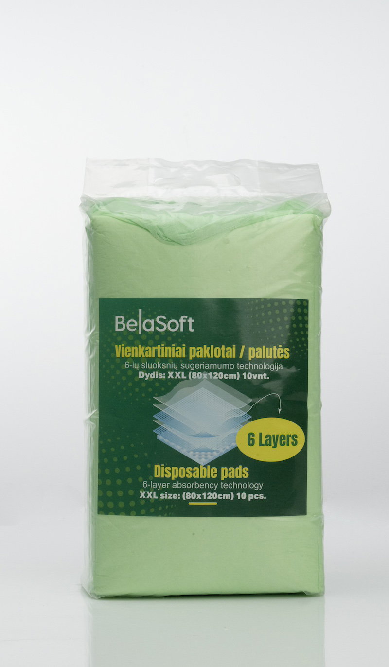 Vienkartinės palutės BelaSoft universal XXL, 120x80 cm, 10 vnt. - 3