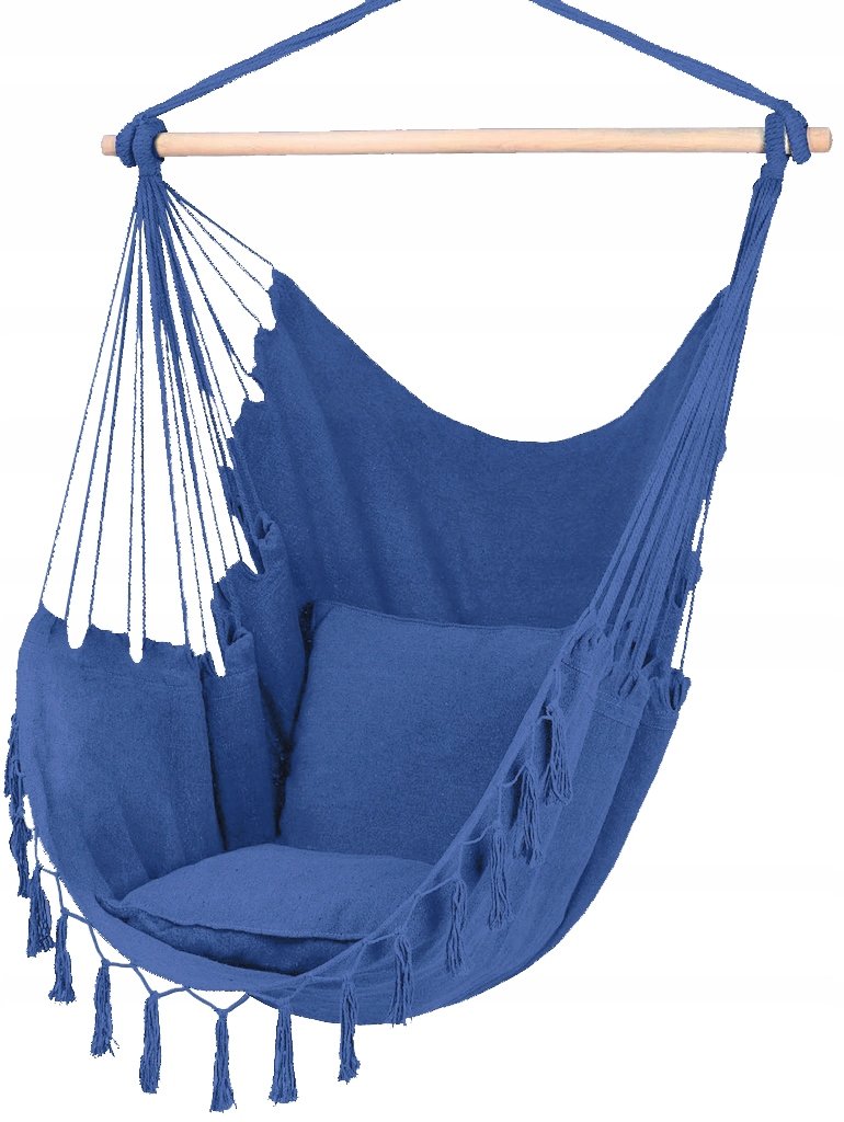 Sėdimas hamakas su pagalvėmis Rhodes, tamsiai mėlynas