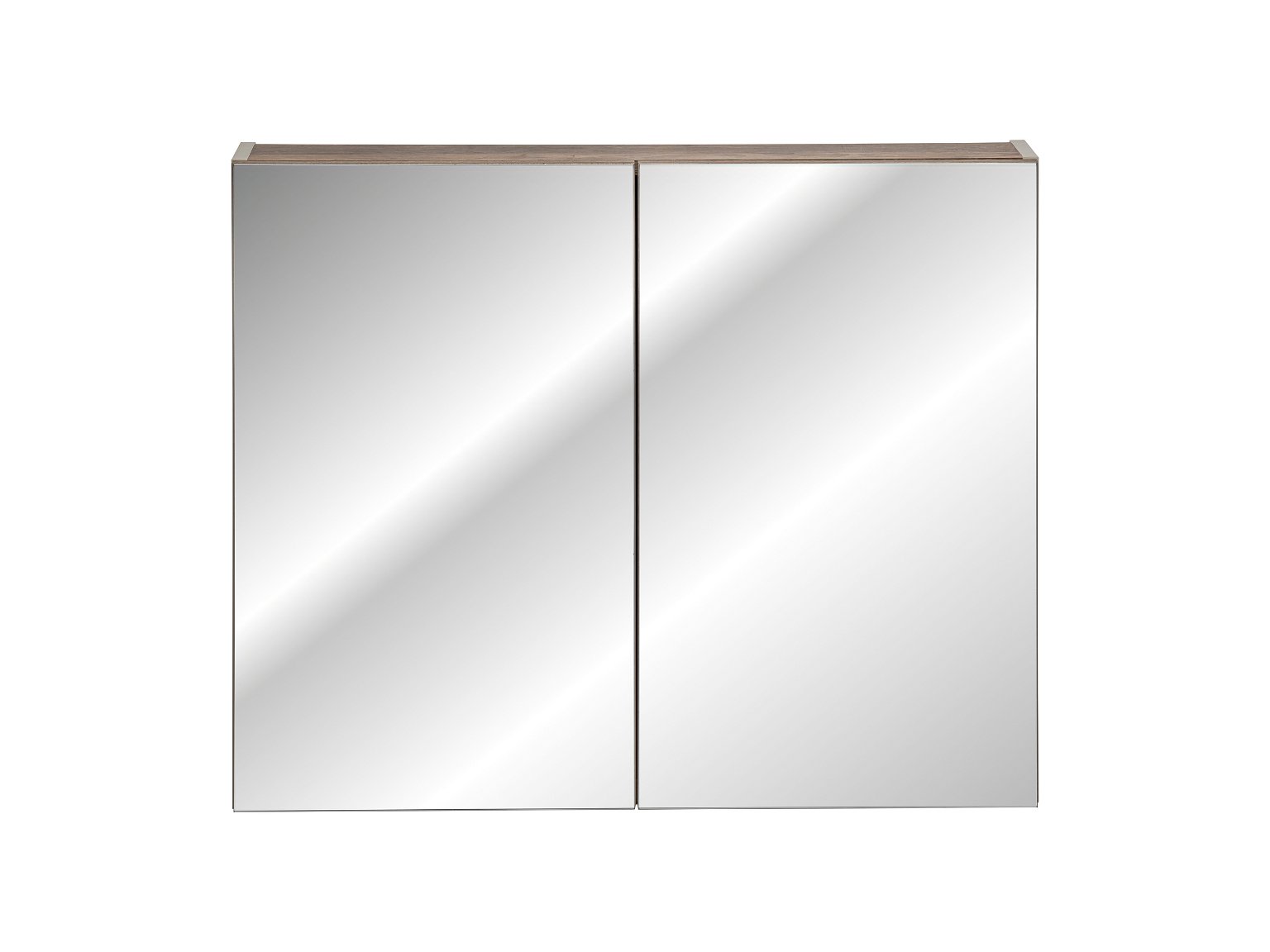 Vonios spintelė su veidrodžiu SANTA FE TAUPE 84-80-A-2D, ąžuolo/pilka - 1