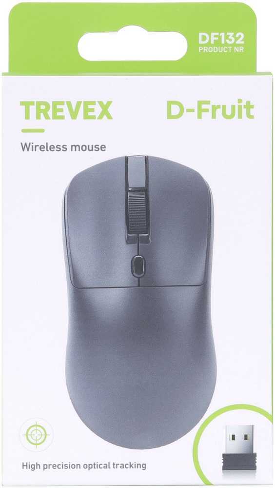 Bevielė pelė D-FRUIT Trevex DF132, juodos sp. - 1