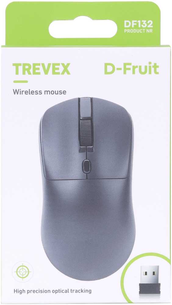 Bevielė pelė D-FRUIT Trevex DF132, juodos sp. - 3