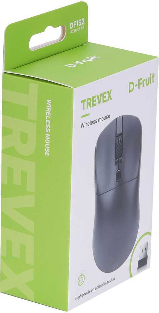Bevielė pelė D-FRUIT Trevex DF132, juodos sp. - 5